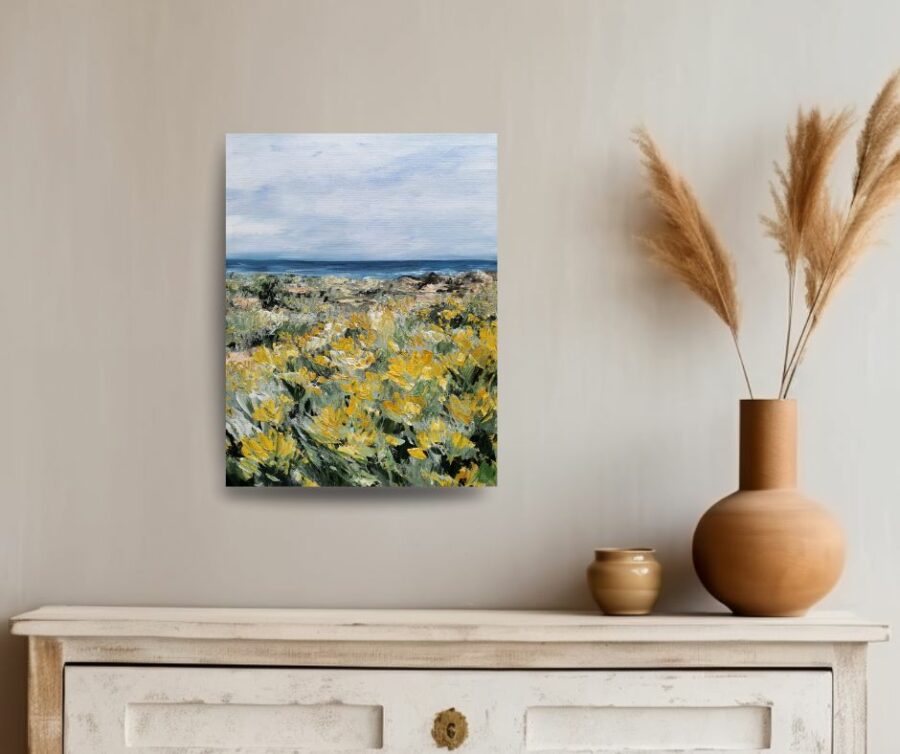 Impressionist, impasto landscape painting inspired by Cape Town