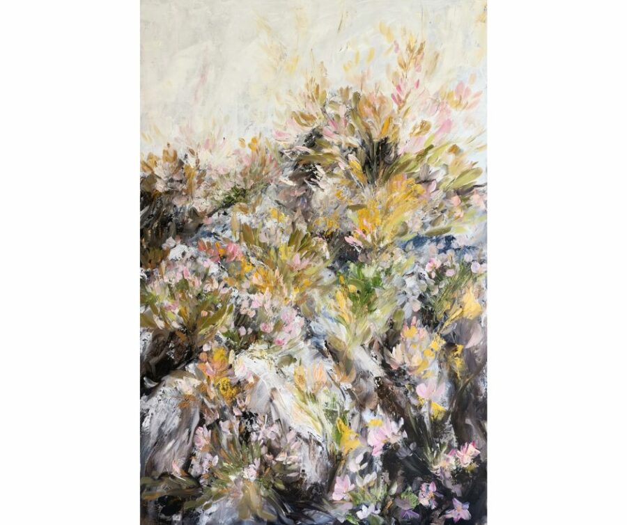 abstract floral oil painting