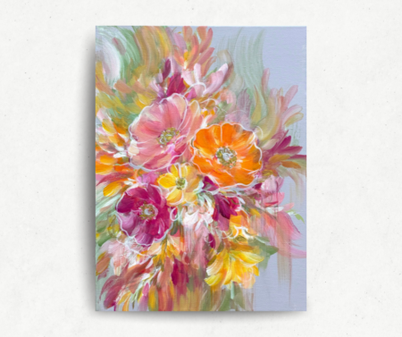 loose brushstroke floral painting