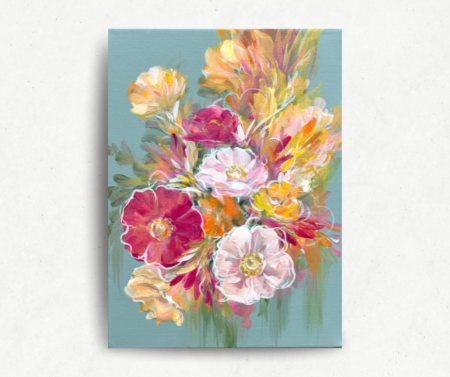 loose brushstroke floral painting