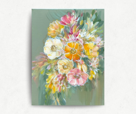 loose brushstroke floral painting