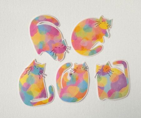 Watercolour Cats Sticker Pack