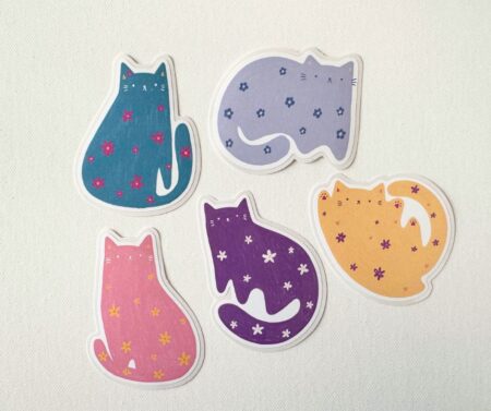 Flower Power Cats Sticker Pack